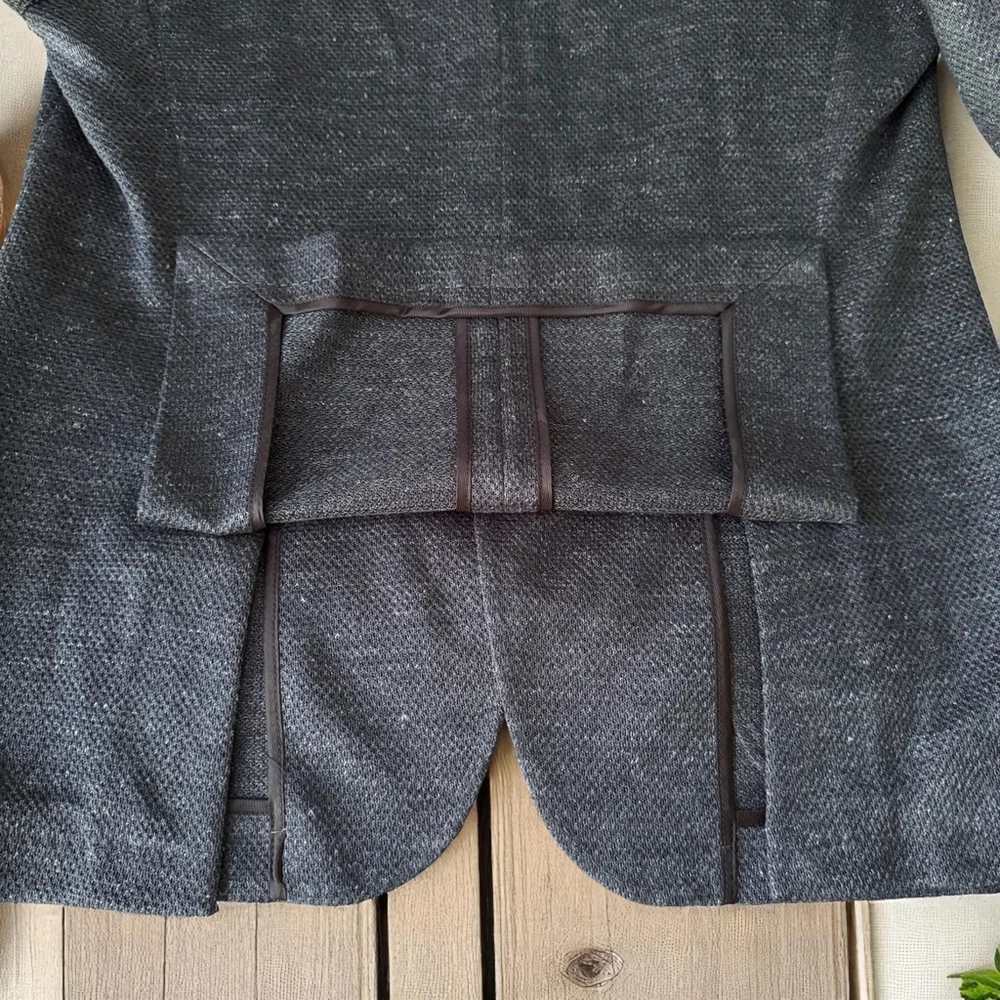 $1650 - Fedeli Damon Linen Jacquard Summer Blazer/Jacket - Navy Blue - 40 / 50 R - Picture 15 of 16
